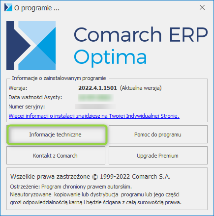 optima o programie